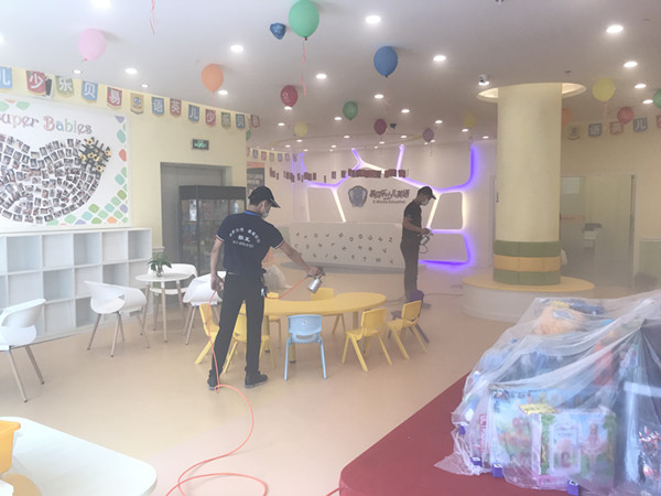 易贝乐少儿英语培训中心大型甲醛治理.菌霉防控项目