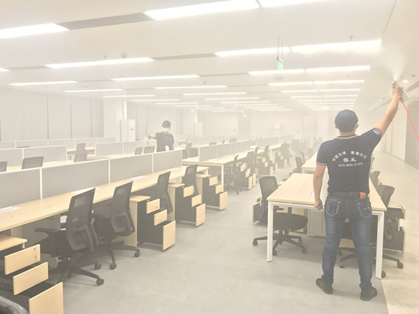 民盈集团国贸中心项目办公楼大型甲醛治理.菌霉防控项目