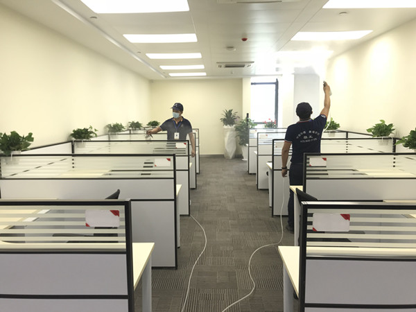 浙商银行办公楼大型甲醛治理.菌霉防控项目