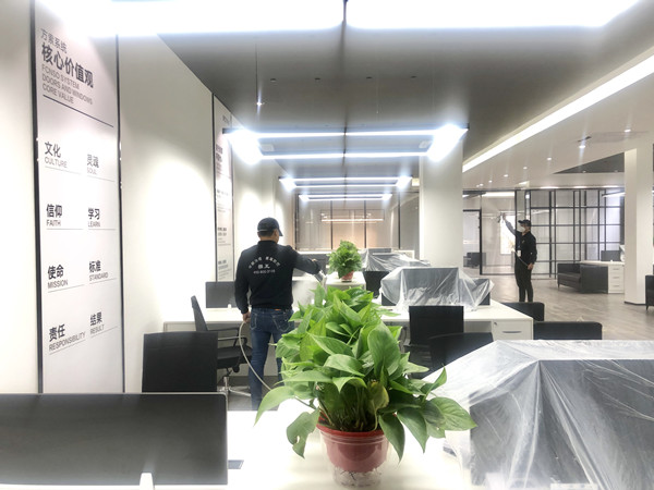 中国门窗研发基地方索集团大型甲醛治理.菌霉防控工程
