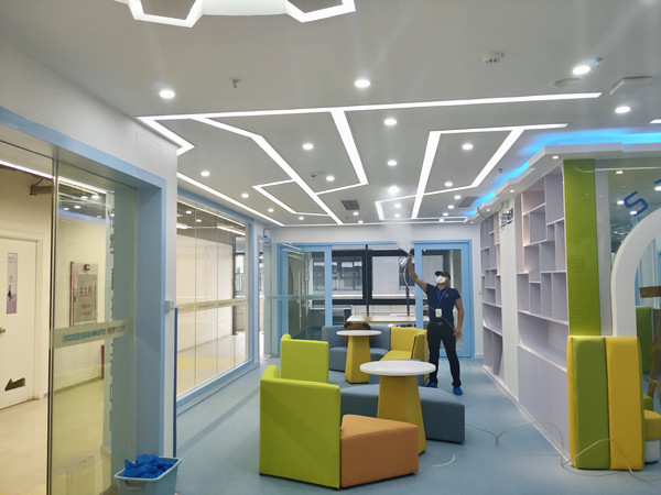 寓乐湾科技教育中心大型甲醛治理.装修除味工程