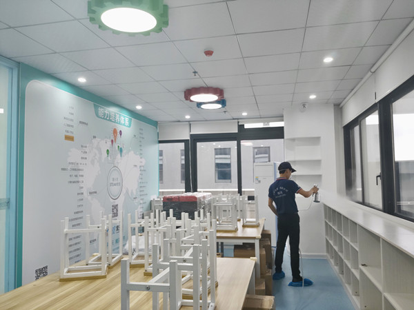 寓乐湾科技教育中心大型甲醛治理.装修除味工程