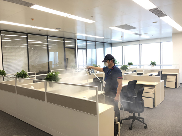 民盈国贸中心集团总部大型甲醛治理.装修除味工程