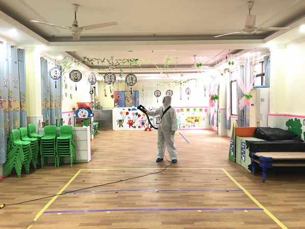 新谷涌幼儿园大型防疫消毒工程